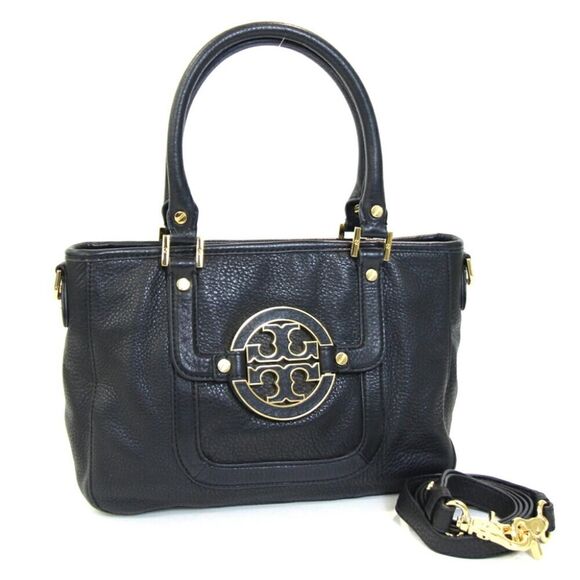 Handbags - Tory Burch Amanda Black Pebbled 2 way Bag IMMACULATE